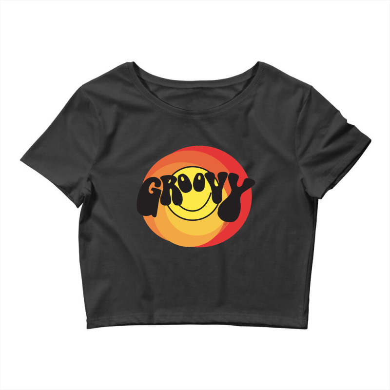 Groovy - Retro Shirt Crop Top by cm-arts | Artistshot