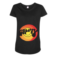 Groovy - Retro Shirt Maternity Scoop Neck T-shirt | Artistshot