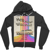 Hello Wisconsin Zipper Hoodie | Artistshot