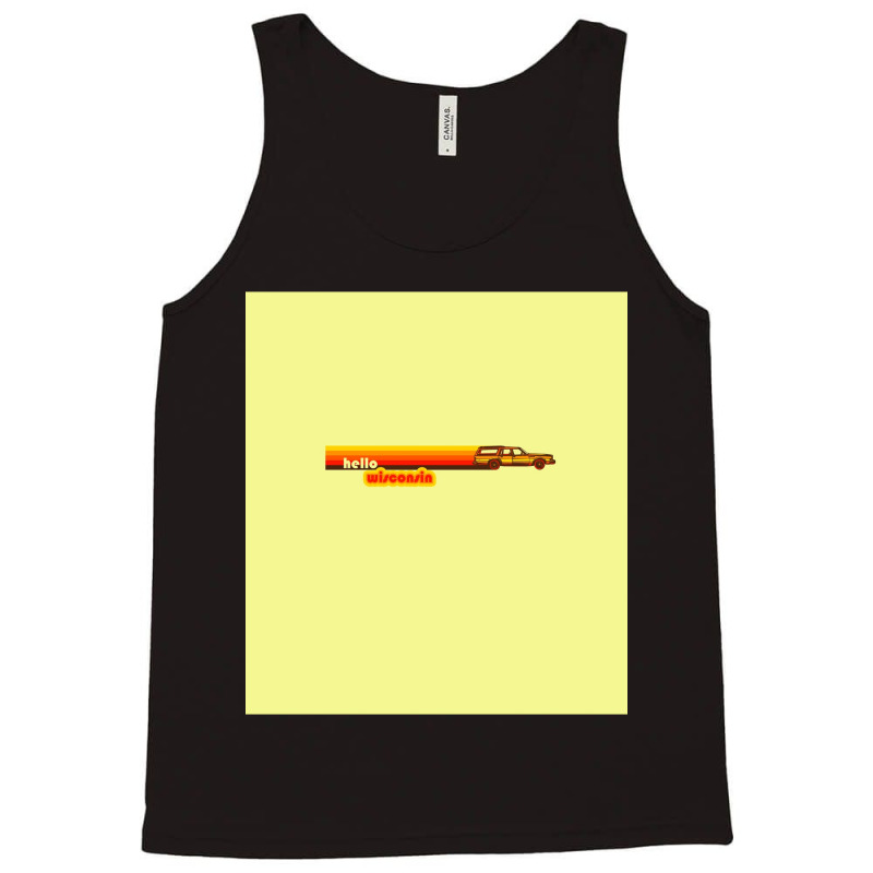 Hello Wisconsin Sleeveless Top Tank Top by cm-arts | Artistshot