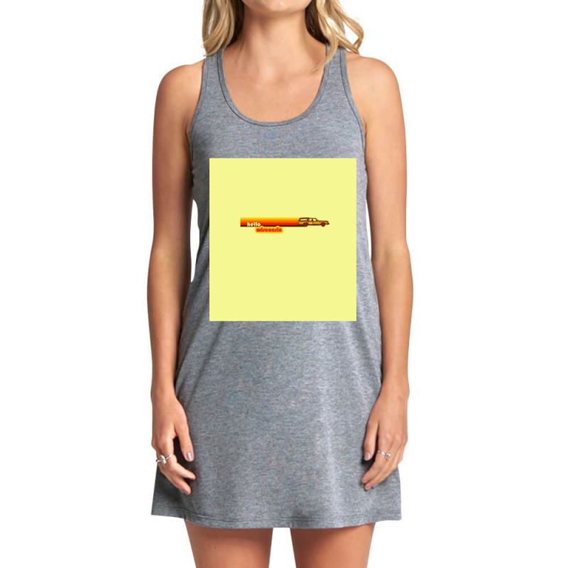 Hello Wisconsin Sleeveless Top Tank Dress by cm-arts | Artistshot