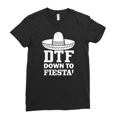 Down To Fiesta Ladies Fitted T-shirt Designed By Stephanschreiber