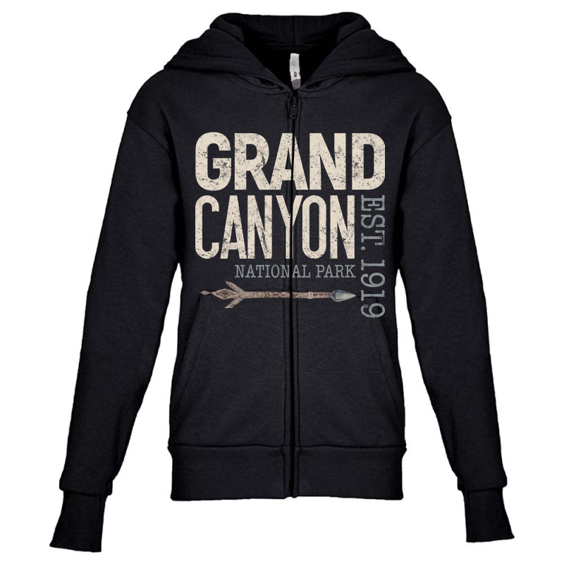 Grand Canyon National Park Established 1919 Youth Zipper Hoodie by Quick Scully | Artistshot