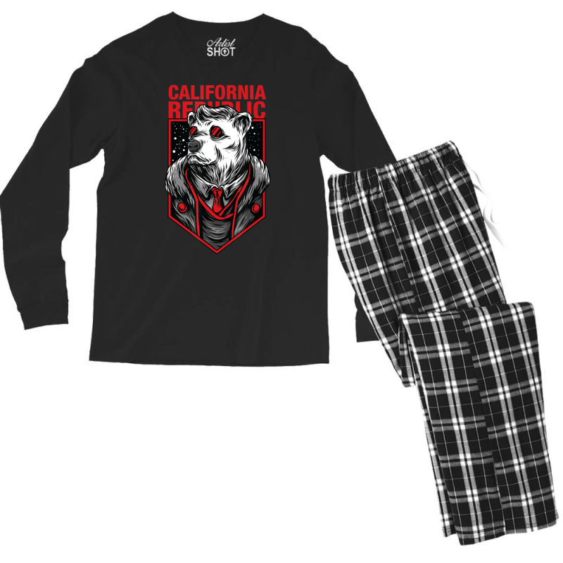 California Republic Bear California Golden State Men's Long Sleeve Pajama Set by King Davila | Artistshot