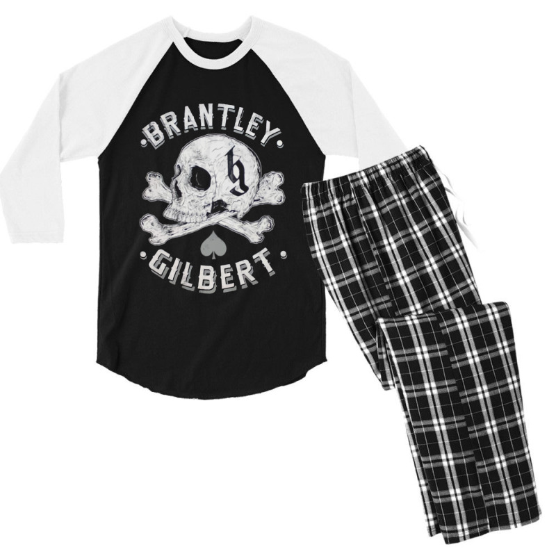 Brantley Gilbert Skull Mens Casual Slim Fit Basic Long Sleeve Fashion  Men's 3/4 Sleeve Pajama Set by cm-arts | Artistshot