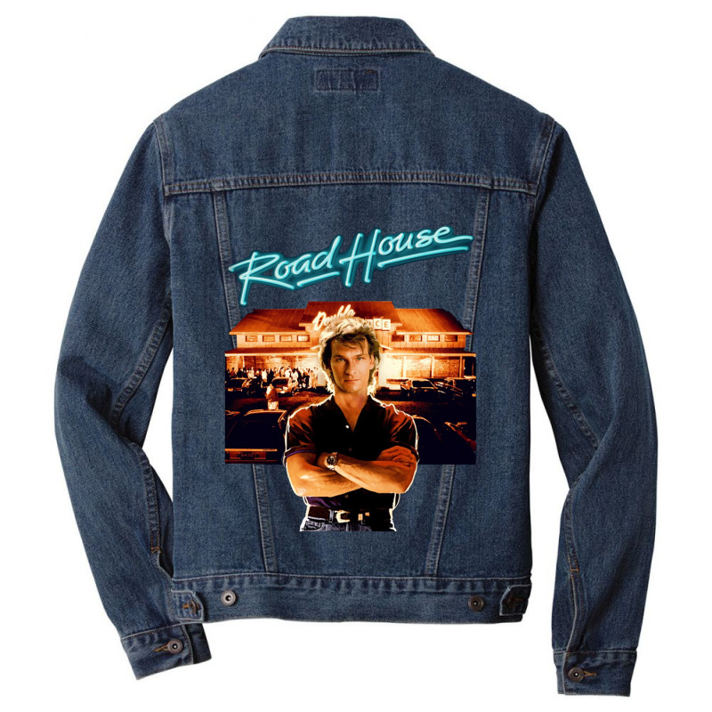 Roadhouse Patrick Swayze Retro 80_s Movie T Shirt Men Denim Jacket by cm-arts | Artistshot