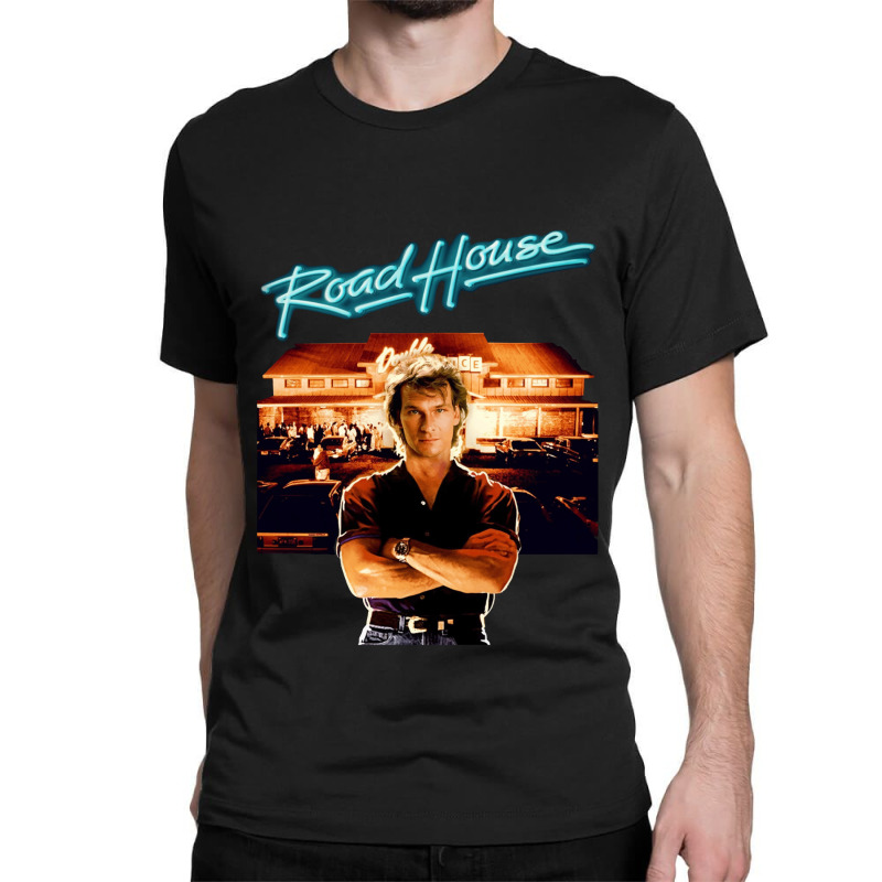 Roadhouse Patrick Swayze Retro 80_s Movie T Shirt Classic T-shirt by cm-arts | Artistshot