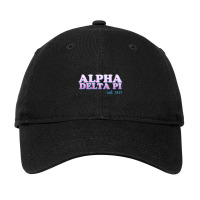 Alpha Delta Pi Ombre Letters, Comfort Colors Chambray Long Sleeve Shir Adjustable Cap | Artistshot