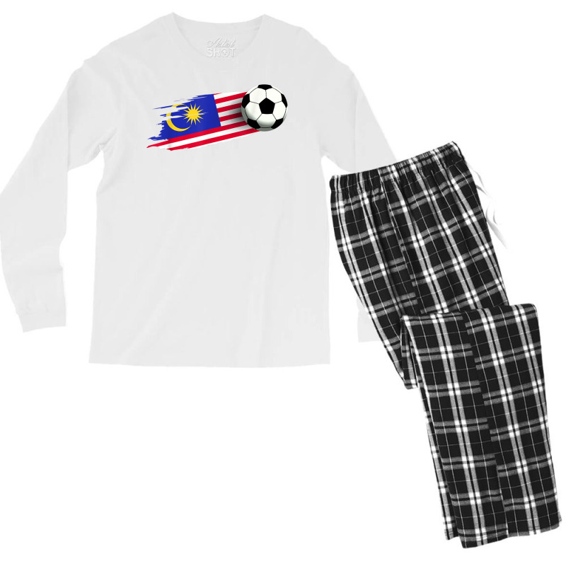 Malaysia Flag Jersey Malaysian Soccer Team Malaysian T Shirt Men's Long Sleeve Pajama Set by cm-arts | Artistshot