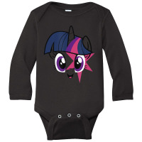 My Little Pony Twilight Sparkle Smiling Face Long Sleeve Baby Bodysuit | Artistshot