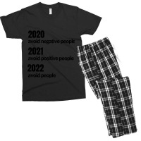 Avoid Negative, Positive People Sarcastic New Year Eve 2022 Men's T-shirt Pajama Set | Artistshot