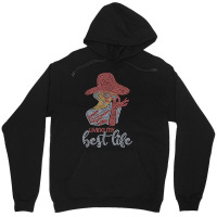 Living My Best Life Woman Rhinestone For Mom Birthday Unisex Hoodie | Artistshot