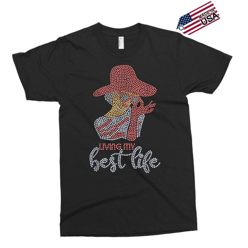 Living My Best Life Woman Rhinestone For Mom Birthday Exclusive T-shirt by Carnations | Artistshot