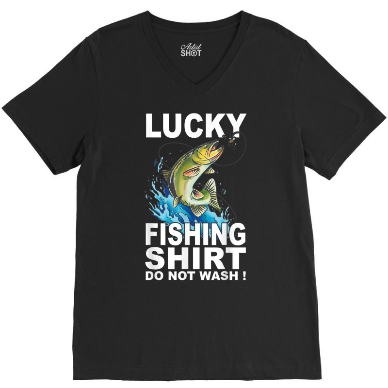 Lucky Fishing Shirt T Shirt V-neck Tee | Artistshot