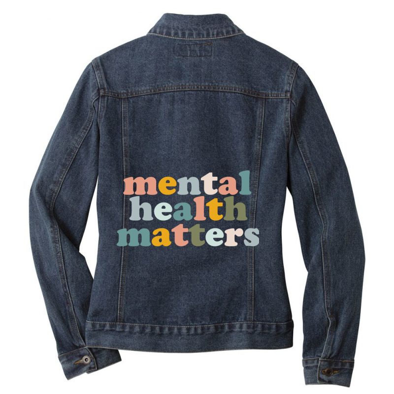 Mental Health Matters Ladies Denim Jacket by cm-arts | Artistshot