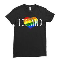 Rainbow Heart Iceland Pride Ladies Fitted T-shirt | Artistshot