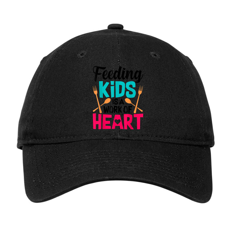 Feeding Kids Cute Lunch Ladies Back To School Novelty Adjustable Cap by Uniform | Artistshot