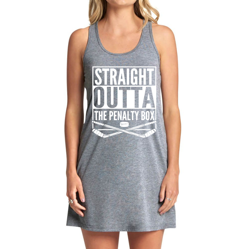 Straight Outta The Penalty Box Hockey Player Gift Hockey Tank Dress by trokeryth | Artistshot