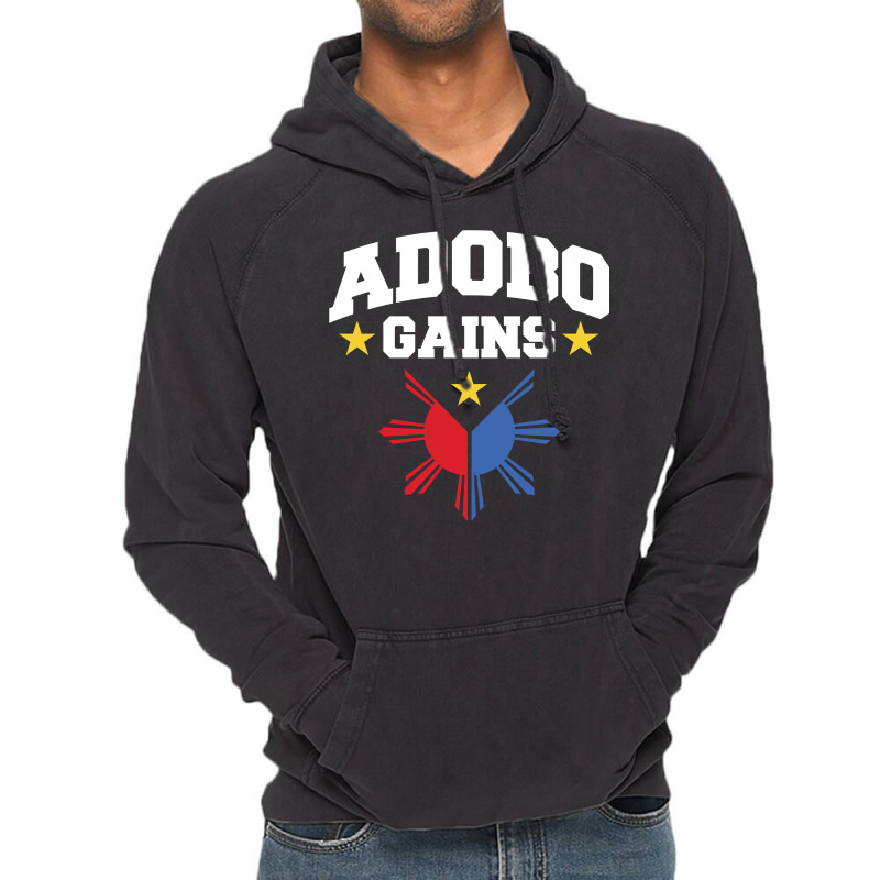 Adobo Gains Funny Filipino Philippine Sun Flag Pride Pullover Hoodie Vintage Hoodie by chicoavsmaydav | Artistshot