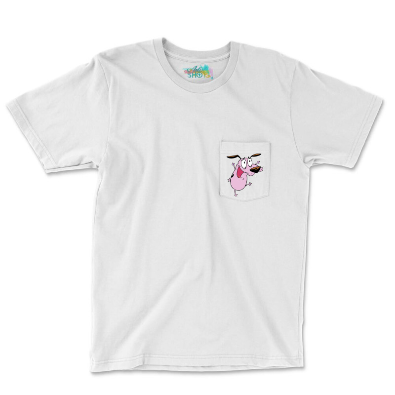 Courage The Cowardly Dog Pocket T-shirt | Artistshot