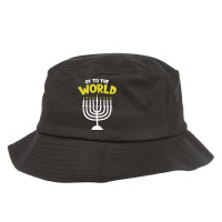 Hanukkah Jewish Holiday Oy To The World Bucket Hat | Artistshot