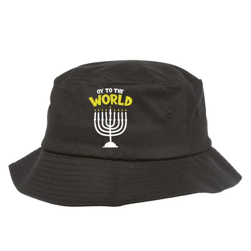 Hanukkah Jewish Holiday Oy To The World Bucket Hat | Artistshot