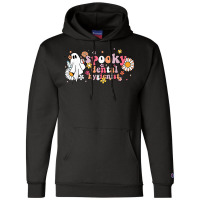 Groovy Ghost Halloween Floral Spooky Dental Hygienist Champion Hoodie | Artistshot