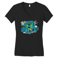 Funny Boombox Women's V-neck T-shirt | Artistshot