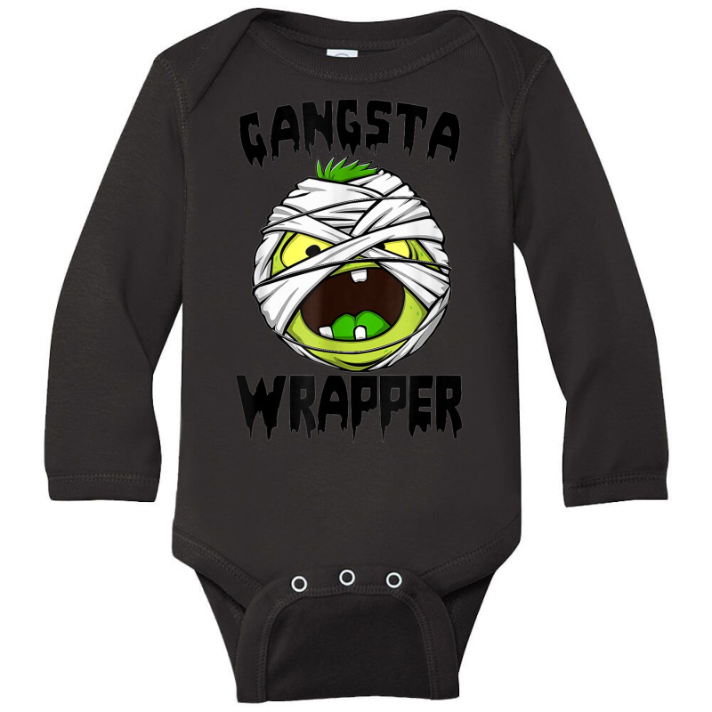 Gangsta Wrapper Funny Zombie Halloween Costume Long Sleeve Baby Bodysuit | Artistshot