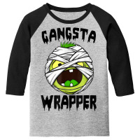 Gangsta Wrapper Funny Zombie Halloween Costume Youth 3/4 Sleeve | Artistshot