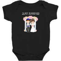 Jewish Wedding Just Married Chuppah Bride Groom Baby Bodysuit | Artistshot