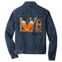 Womens Love Mia Life Fall Season Autumn Pumpkin Halloween Men Denim Jacket | Artistshot