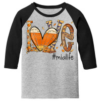 Womens Love Mia Life Fall Season Autumn Pumpkin Halloween Youth 3/4 Sleeve | Artistshot