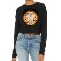 Retro Spooky Dude Cute Ghost Funny Spooky Season Halloween Cropped Sweater | Artistshot