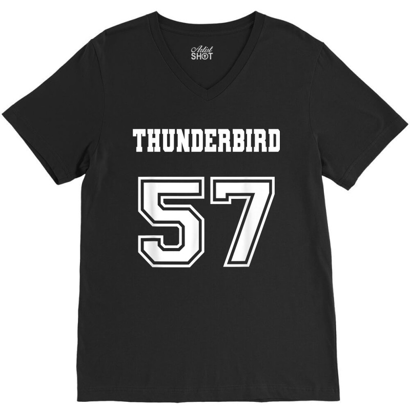 Jersey Style Thunderbird 57 1957 Muscle Classic Car V-neck Tee | Artistshot