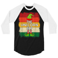 The Unicorn Elf Matching Group Christmas Party Pajama 3/4 Sleeve Shirt | Artistshot