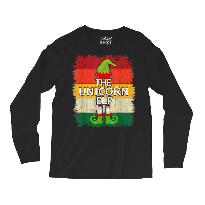 The Unicorn Elf Matching Group Christmas Party Pajama Long Sleeve Shirts | Artistshot