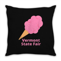 Vermont State Fair Pink Cotton Candy County Fair Throw Pillow | Artistshot