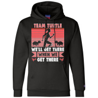 Team Turtle We'll Get There Running Marathon Runner Premium Champion Hoodie | Artistshot