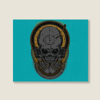 Metal Disk Jockey Landscape Canvas Print | Artistshot