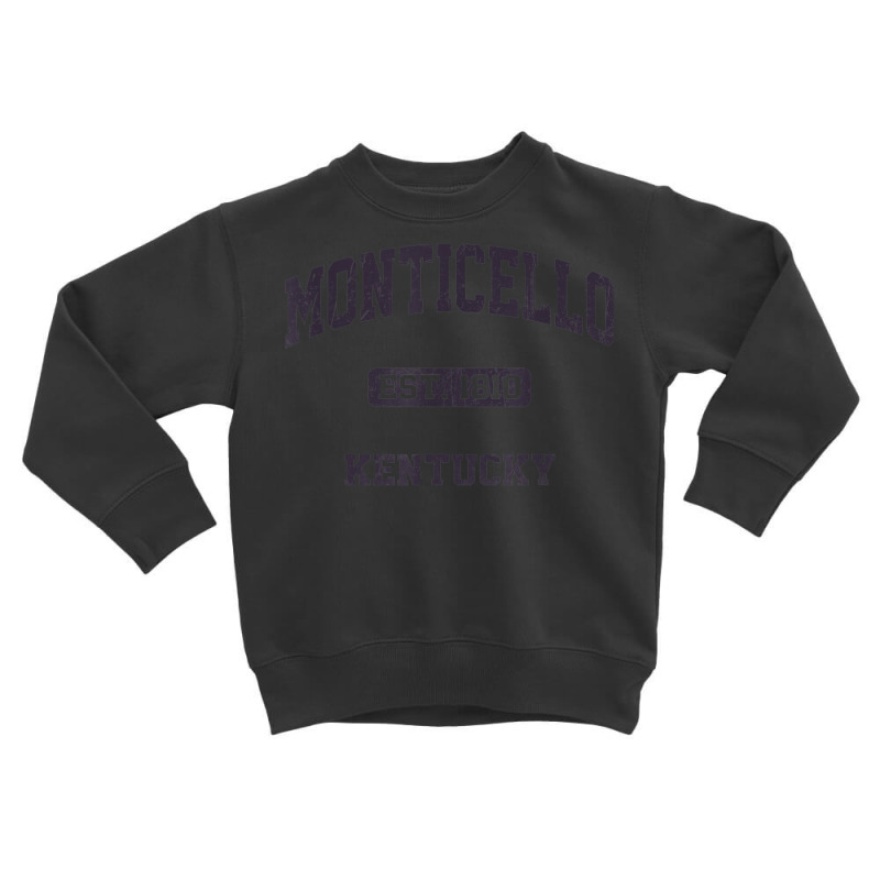 Monticello Kentucky Ky Vintage State Athletic Style Toddler Sweatshirt by Lambent | Artistshot