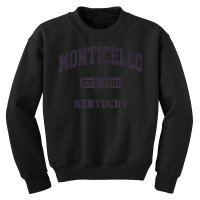 Monticello Kentucky Ky Vintage State Athletic Style Youth Sweatshirt | Artistshot