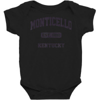 Monticello Kentucky Ky Vintage State Athletic Style Baby Bodysuit | Artistshot