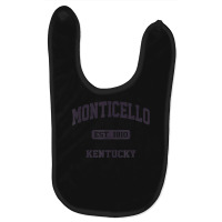 Monticello Kentucky Ky Vintage State Athletic Style Baby Bibs | Artistshot