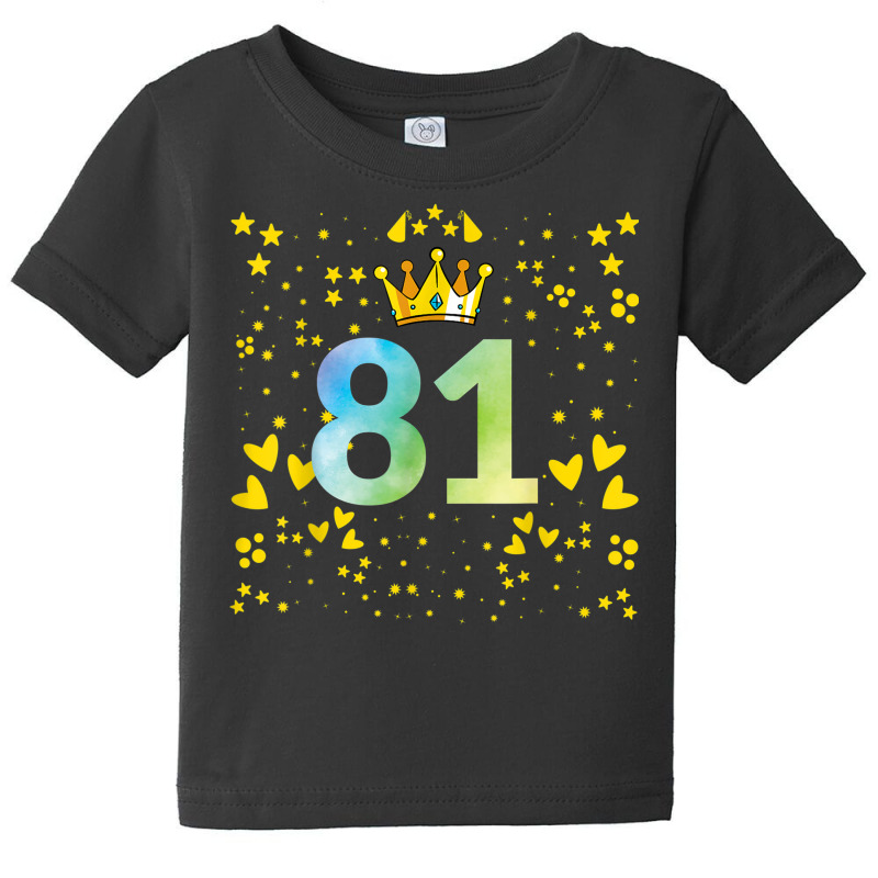 81st Birthday Anniversaries Baby Tee | Artistshot