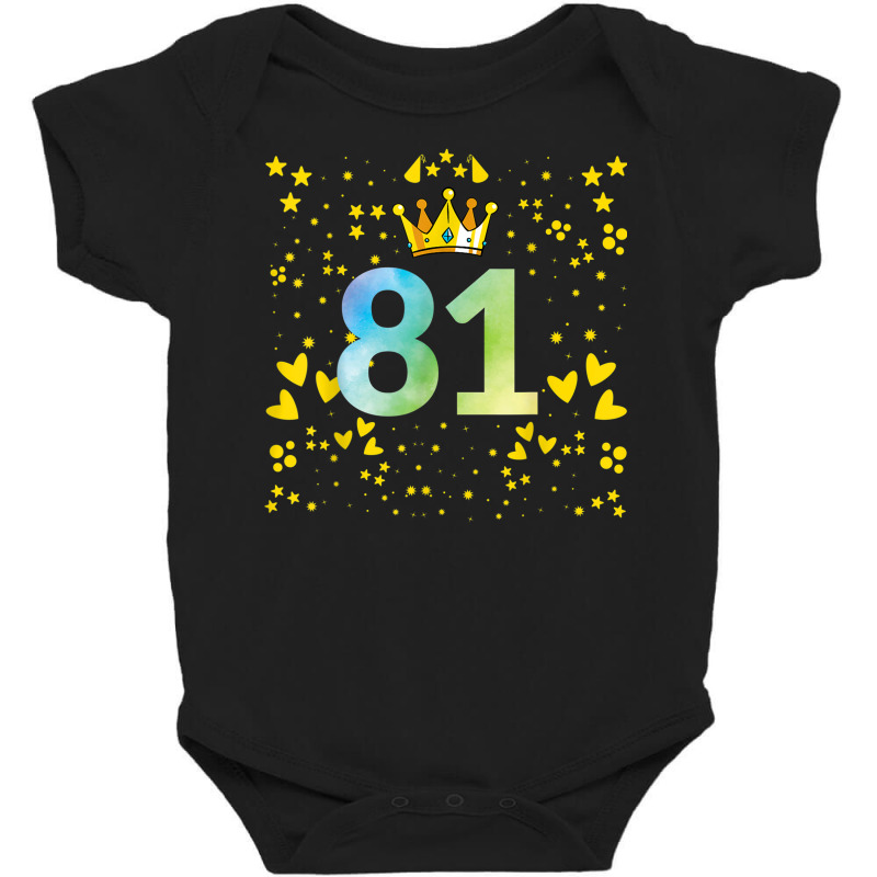 81st Birthday Anniversaries Baby Bodysuit | Artistshot