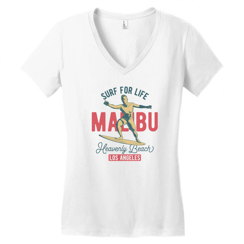 Surf For Life Women's V-Neck T-Shirt by designby21 | Artistshot