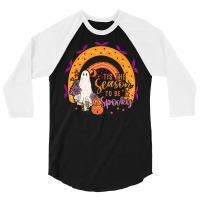 Tis The Season To Be Spooky Rainbow Ghouls Pumpkin Halloween 3/4 Sleeve Shirt | Artistshot