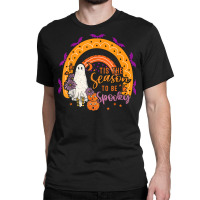 Tis The Season To Be Spooky Rainbow Ghouls Pumpkin Halloween Classic T-shirt | Artistshot