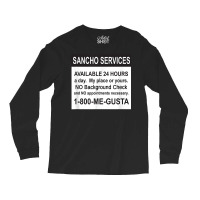 Mens Funny Sancho Services News Ad Mexican Humor For Sanchos T Shirt Long Sleeve Shirts | Artistshot